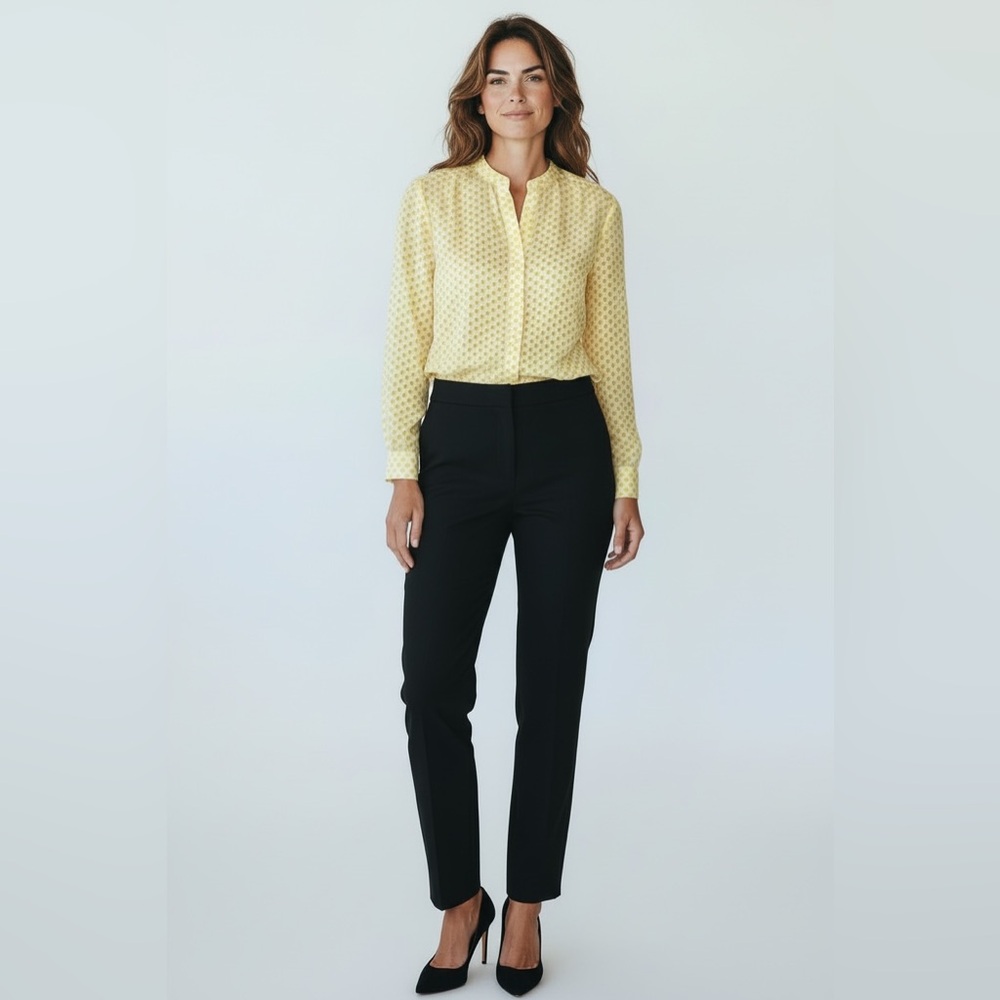 M.I.H. Jeans Women’s Yellow Button Down Silk Shirt. Size M